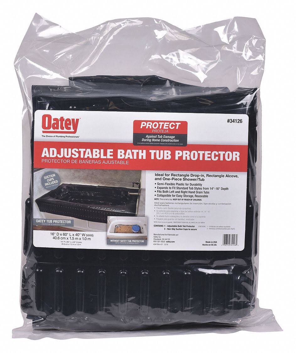 Oatey Black Adjustable Bath Tub Protector