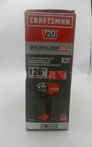 Craftsman V20 1/2 in. Cordless Brushless Impact Wrench Tool Only