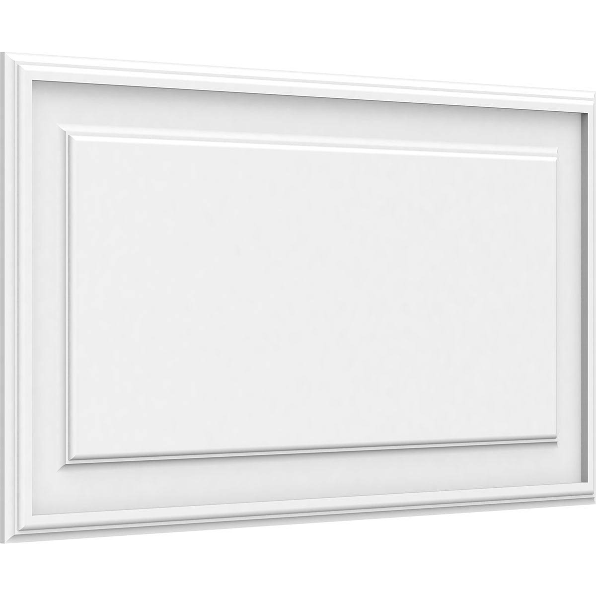Ekena Millwork 5/8 in. x 32 in. x 12 in. Legacy Raised Panel White PVC Decorative Wall Panel