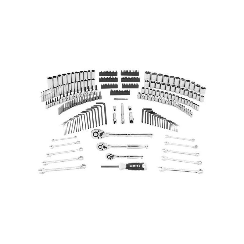 Hart Multiple Drive 270-Piece Mechanics Tool Set, Chrome Finish, Size: 1/4 inch, 3/8 inch, 1/2 inch