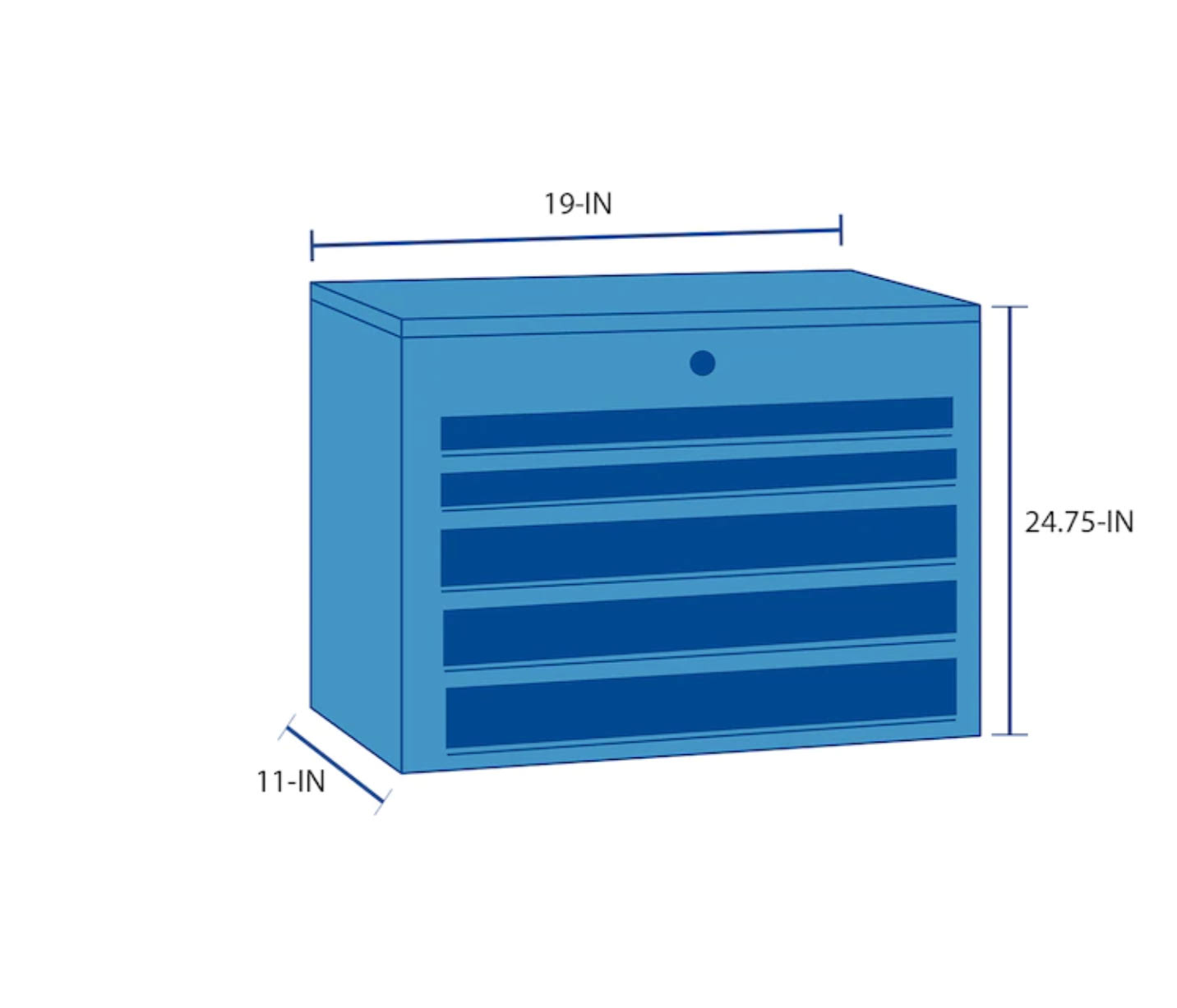 Craftsman CMST18614 DIY 19-in Red Plastic Wheels Lockable Tool Box