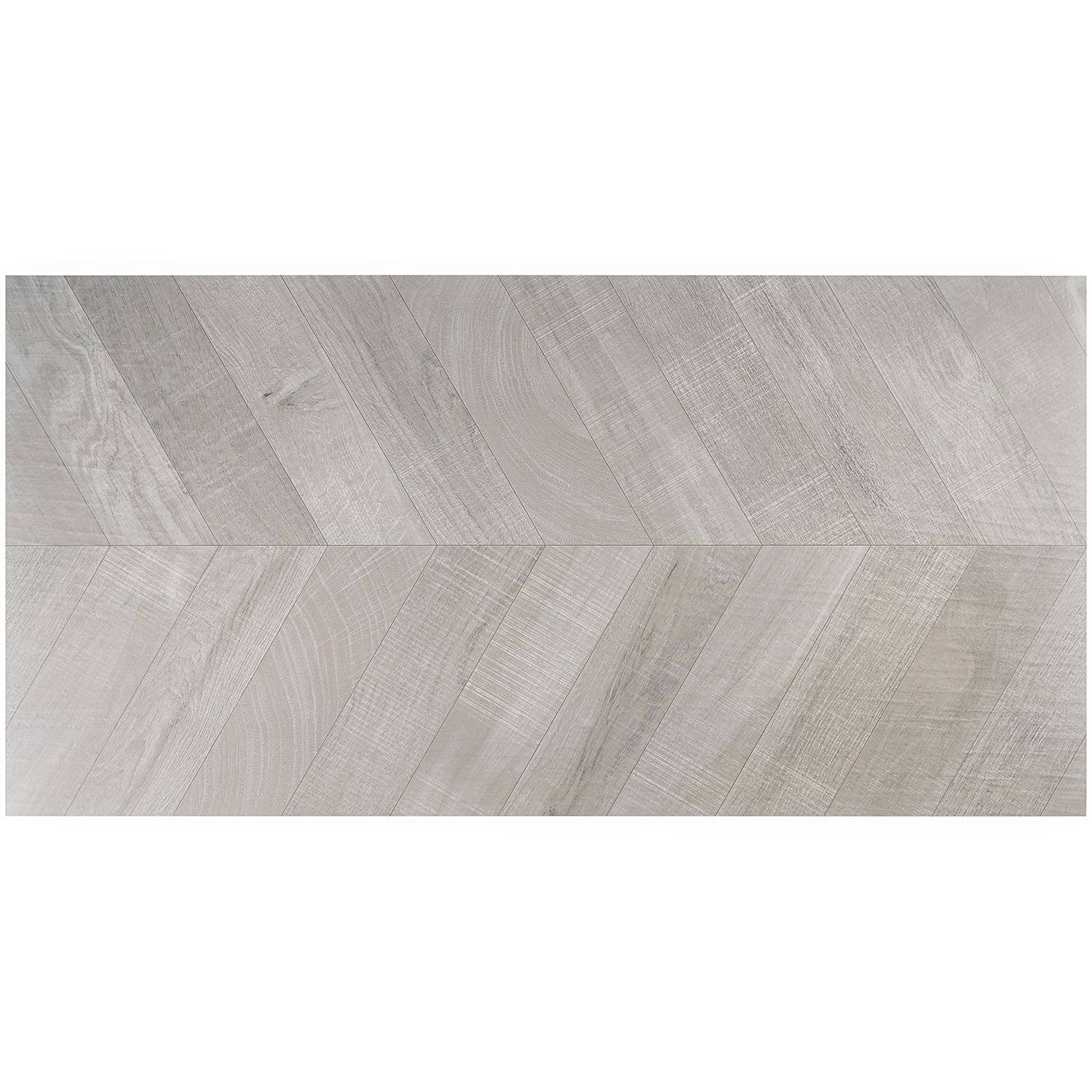Ivy Hill Tile Montgomery Chevron Gray 24 in. x 48 in. Matte Porcelain Floor and Wall Tile (15.49 Sq. ft./Case)