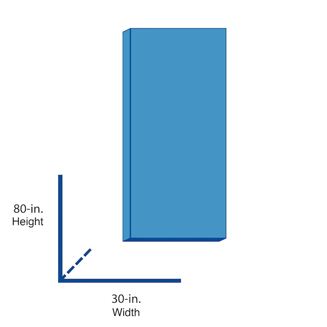 ReliaBilt Colonist Textured 30-in x 80-in 6-Panel Hollow Core Primed Molded Composite Slab Door in Off-White | LO30404