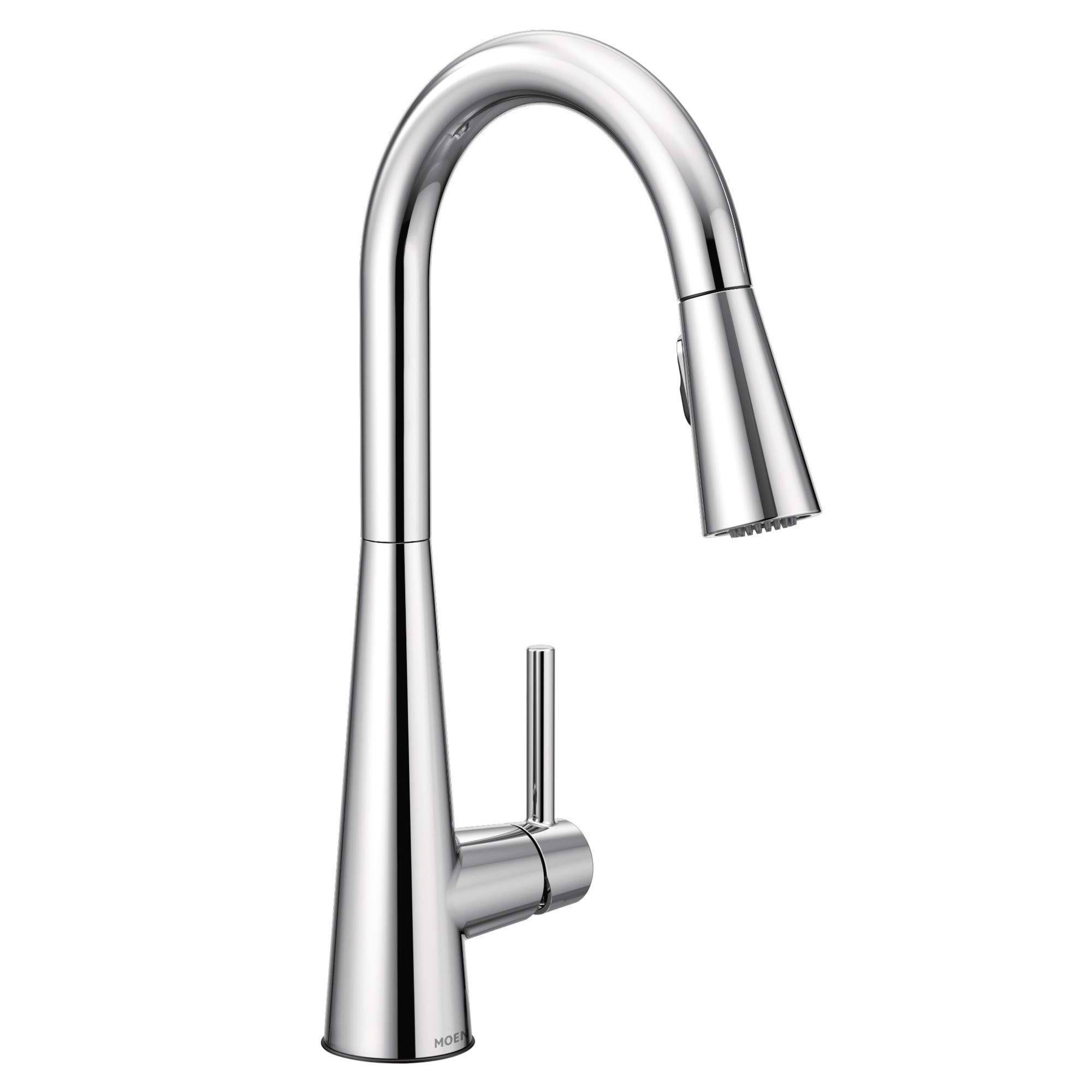 Moen 7864 Sleek One Handle Pulldown Kitchen Faucet, Silver