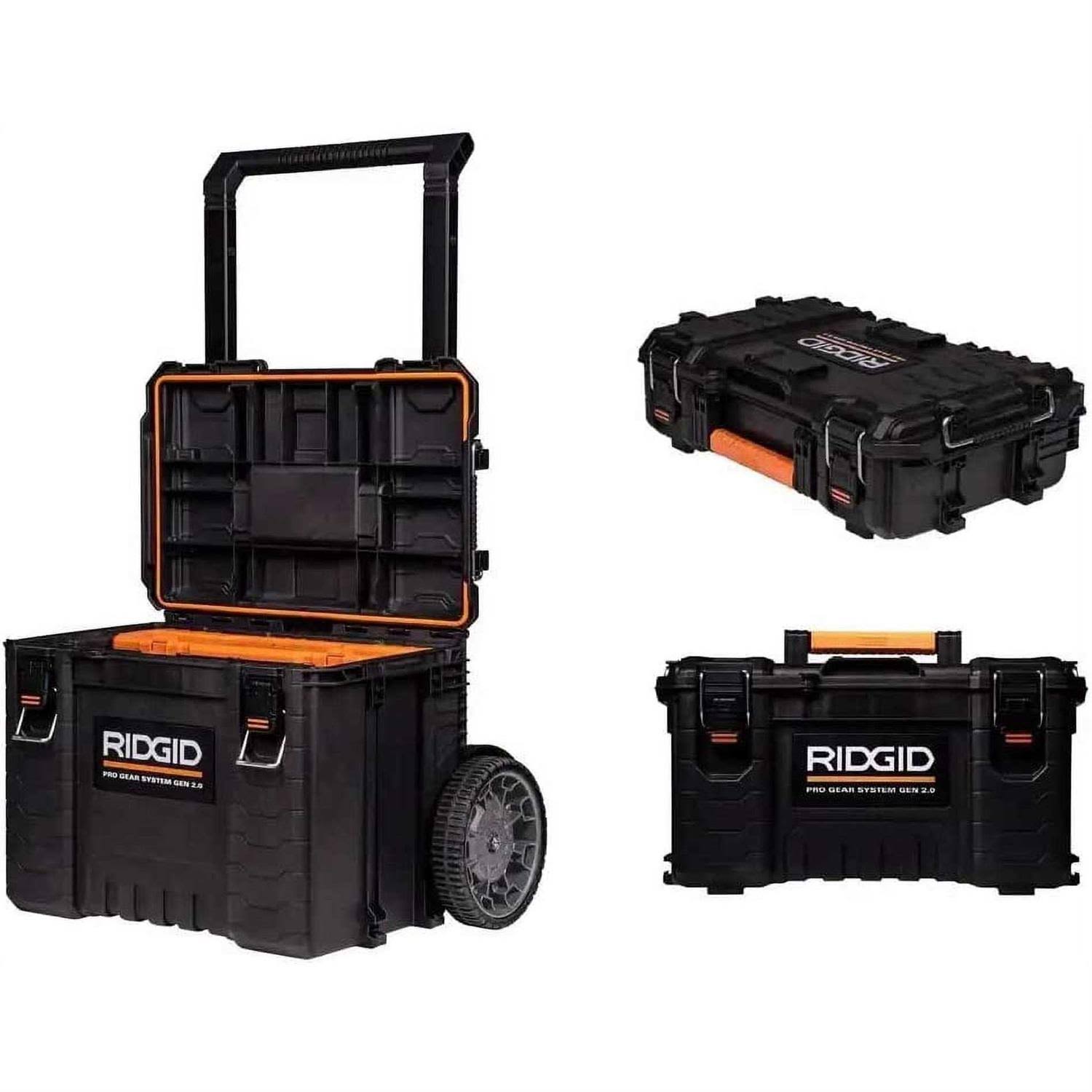 Ridgid 2.0 Pro 22 in. Gear System Rolling Tool Box and Tool Box and Tool Case
