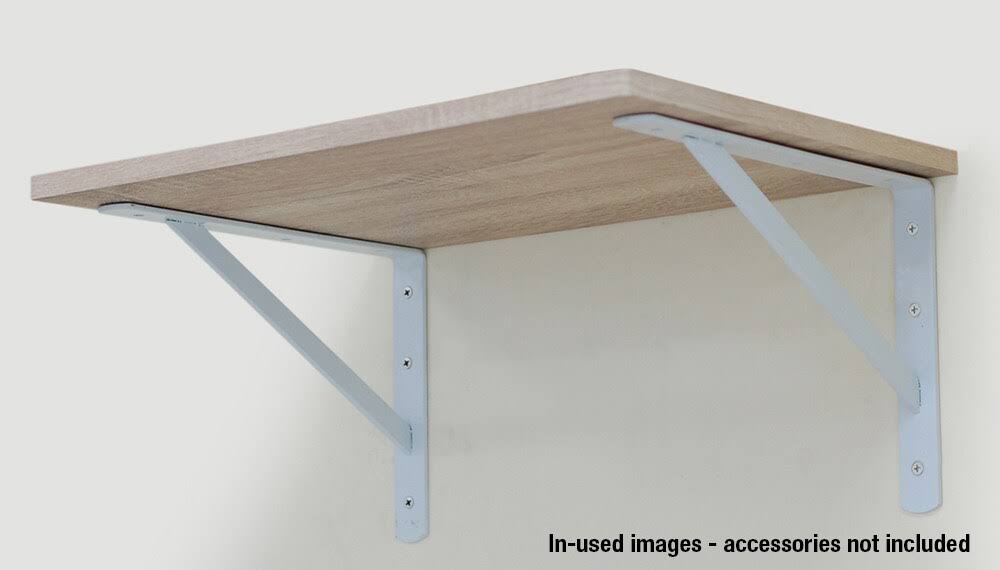 Style Selections 11.69-in White Shelf Bracket | 25223PHLLG