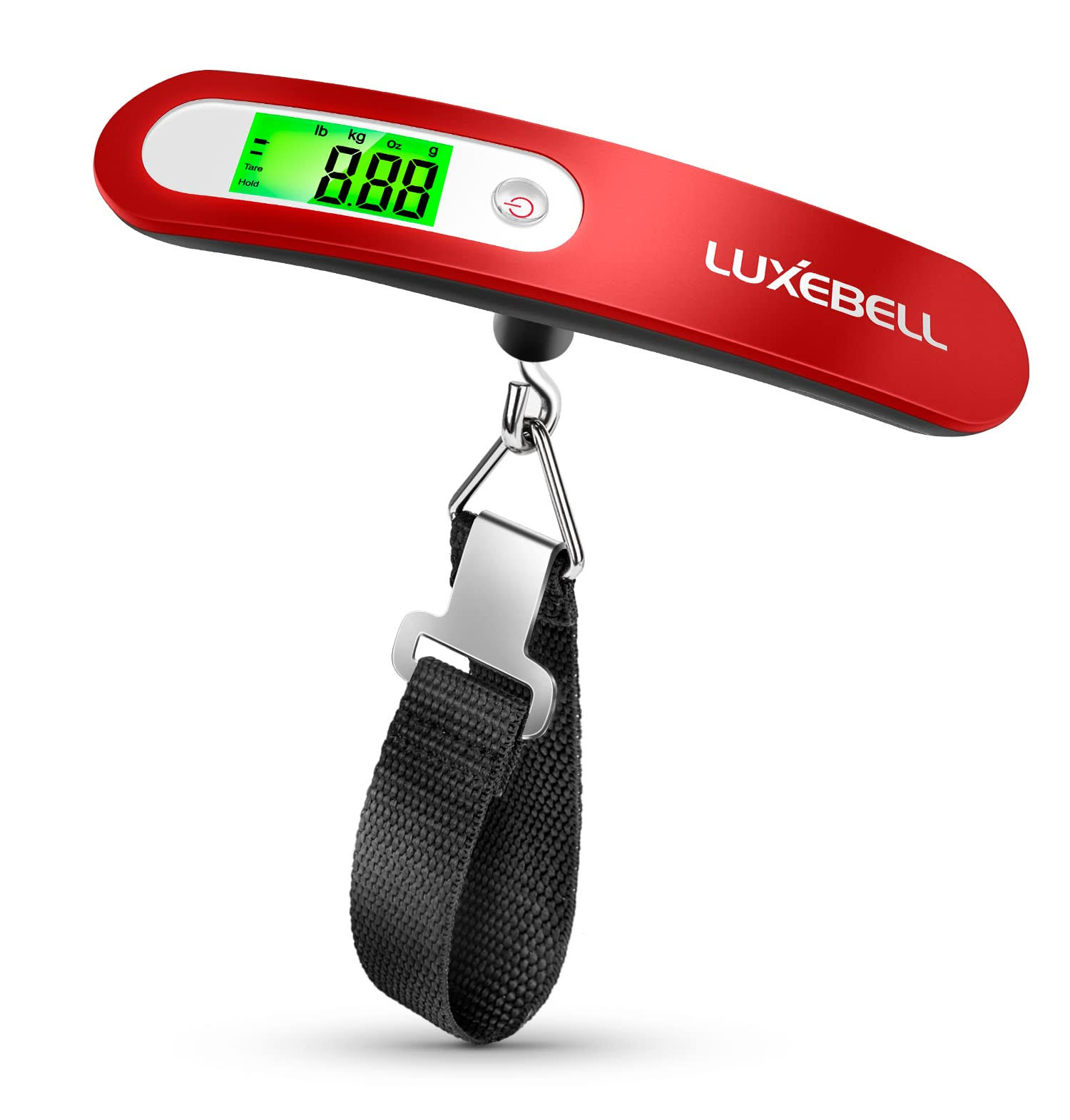 Digital Luggage Scale Gift for Traveler Suitcase Handheld Weight Scale 110lbs (Red)