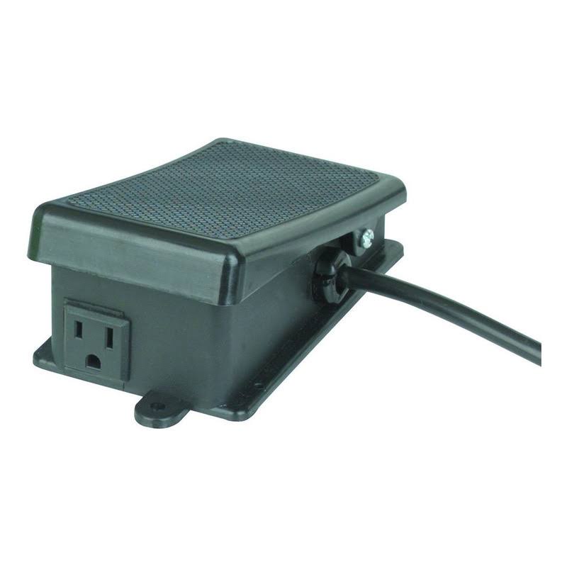Hft Latching on Off 110V 15A 2-Step Maintained Foot Switch, 57200, Black