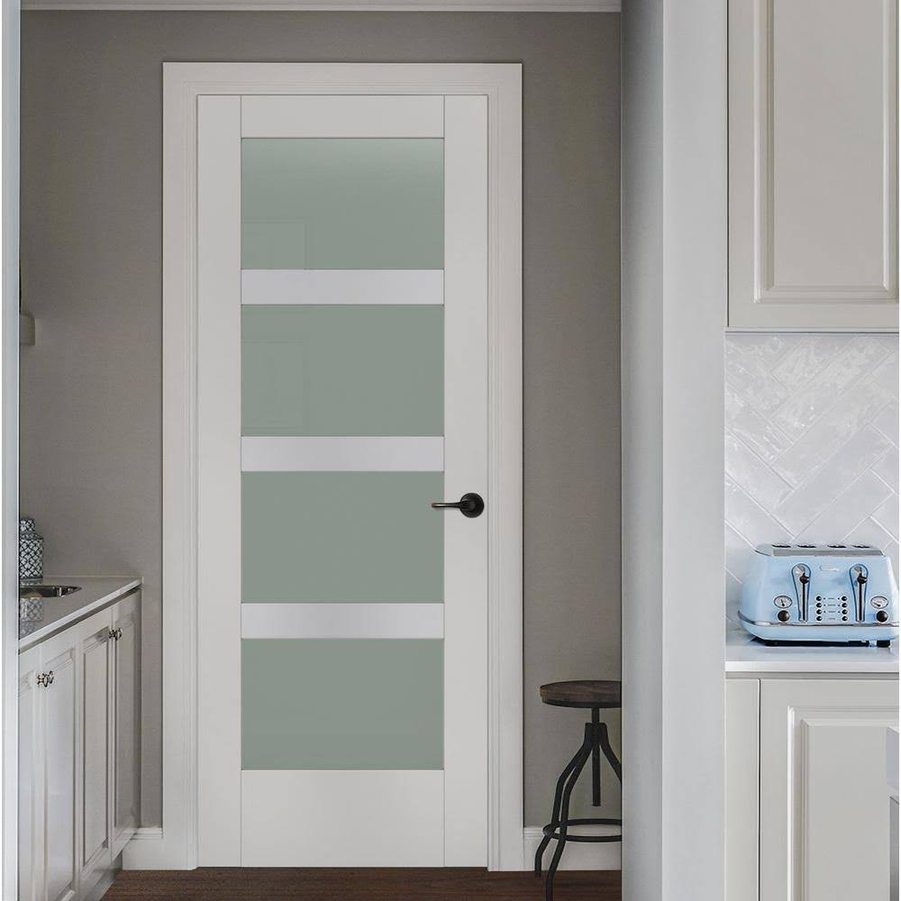 JELD-WEN 36 in. x 96 in. Moda Primed PMT1044 Solid Core Wood Interior Door Slab w/Translucent Glass