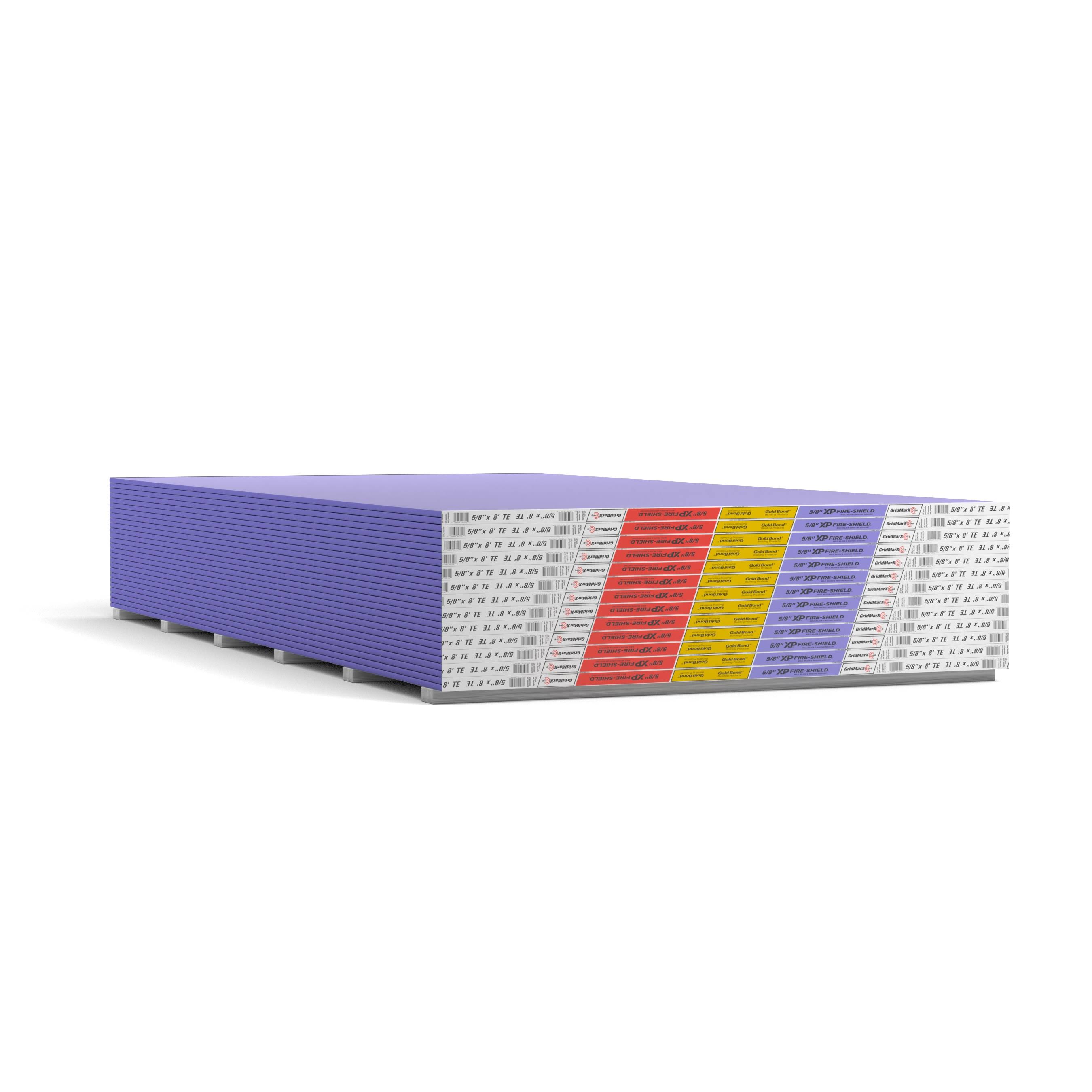 Gold Bond 5/8-in x 4-ft x 8-ft Fire-Shield Purple XP Mold Resistant Moisture Resistant Fire Resistant Drywall Panel 50001570