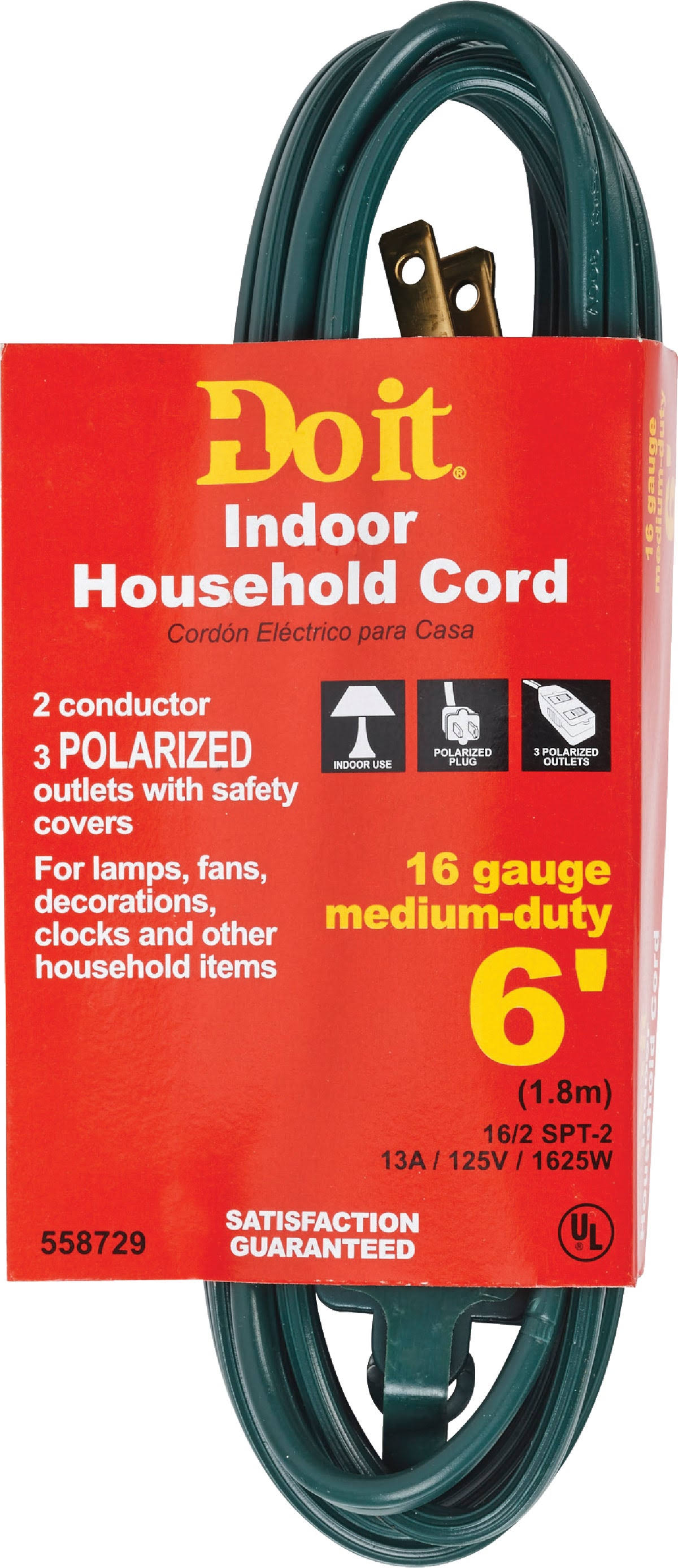 Do It 6 ft. 16/2 Green Cube Tap Extension Cord