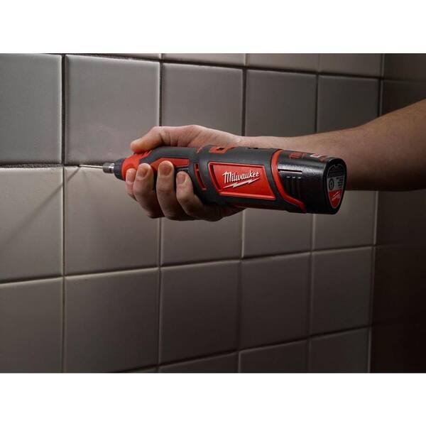 Milwaukee 2460-20-48-11-2420 M12 12V Lithium-Ion Cordless Rotary Tool w/M12 2.0 Ah Compact Battery Pack