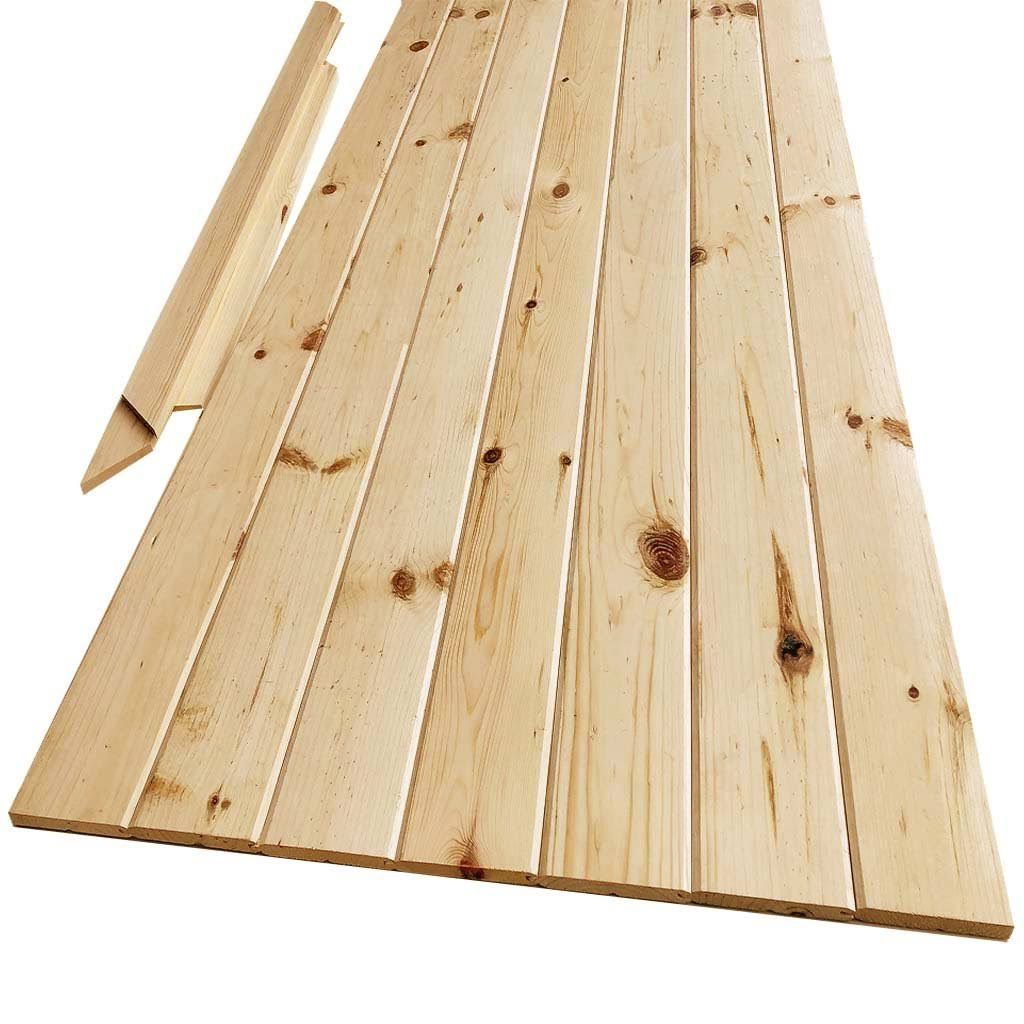 Kimberly Bay 30 in. x 83.5 in. Unfinished K-Bar Solid Core Pine Interior Barn Door Slab Kit