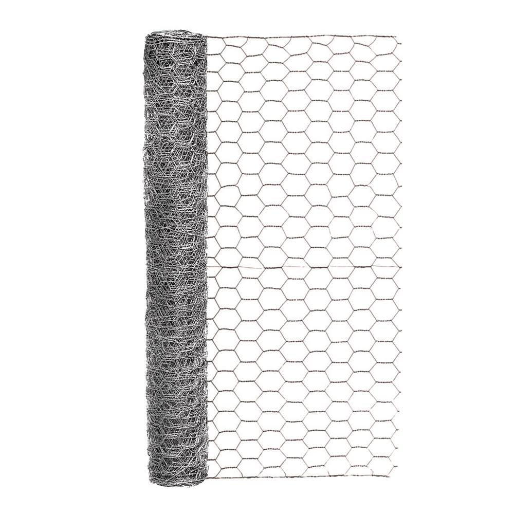 Expert Gardener Galvanized Steel Poultry Netting, 10'L x 24 inchh, Size: 24 Inches H x 10 Feet Large, Gray