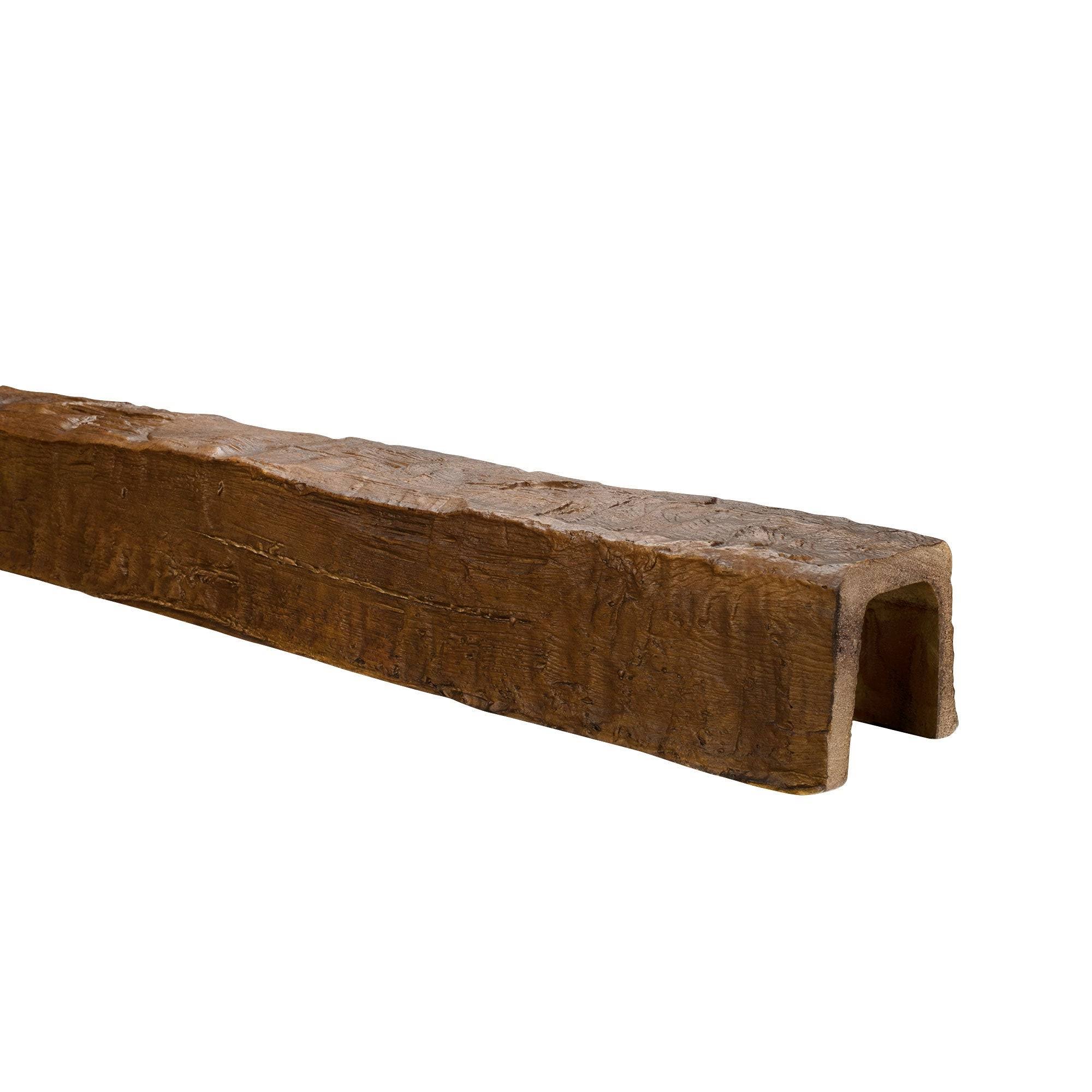 5 in. x 5 in. x 12.75 ft. Medium Oak Hand Hewn Faux Wood Beam