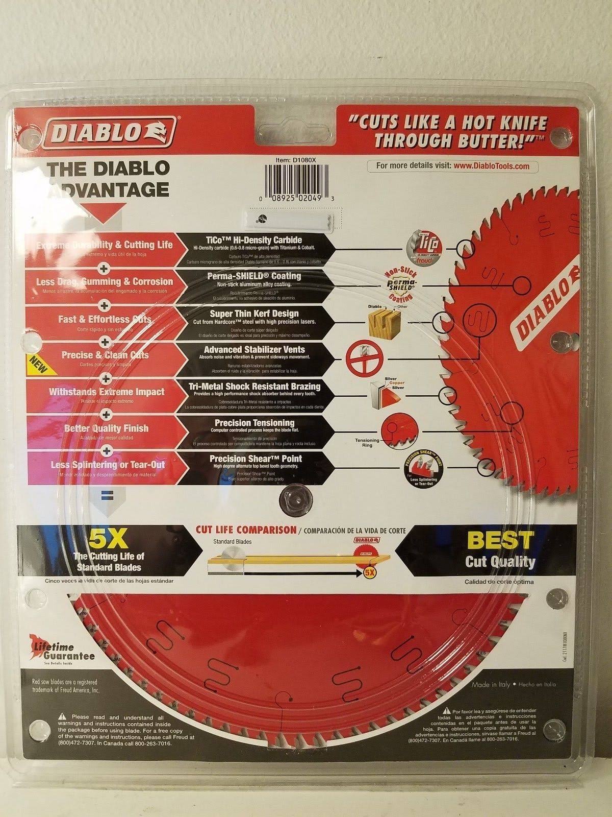 Diablo 10-In. 80-Tooth Ultra Finish Saw Blade