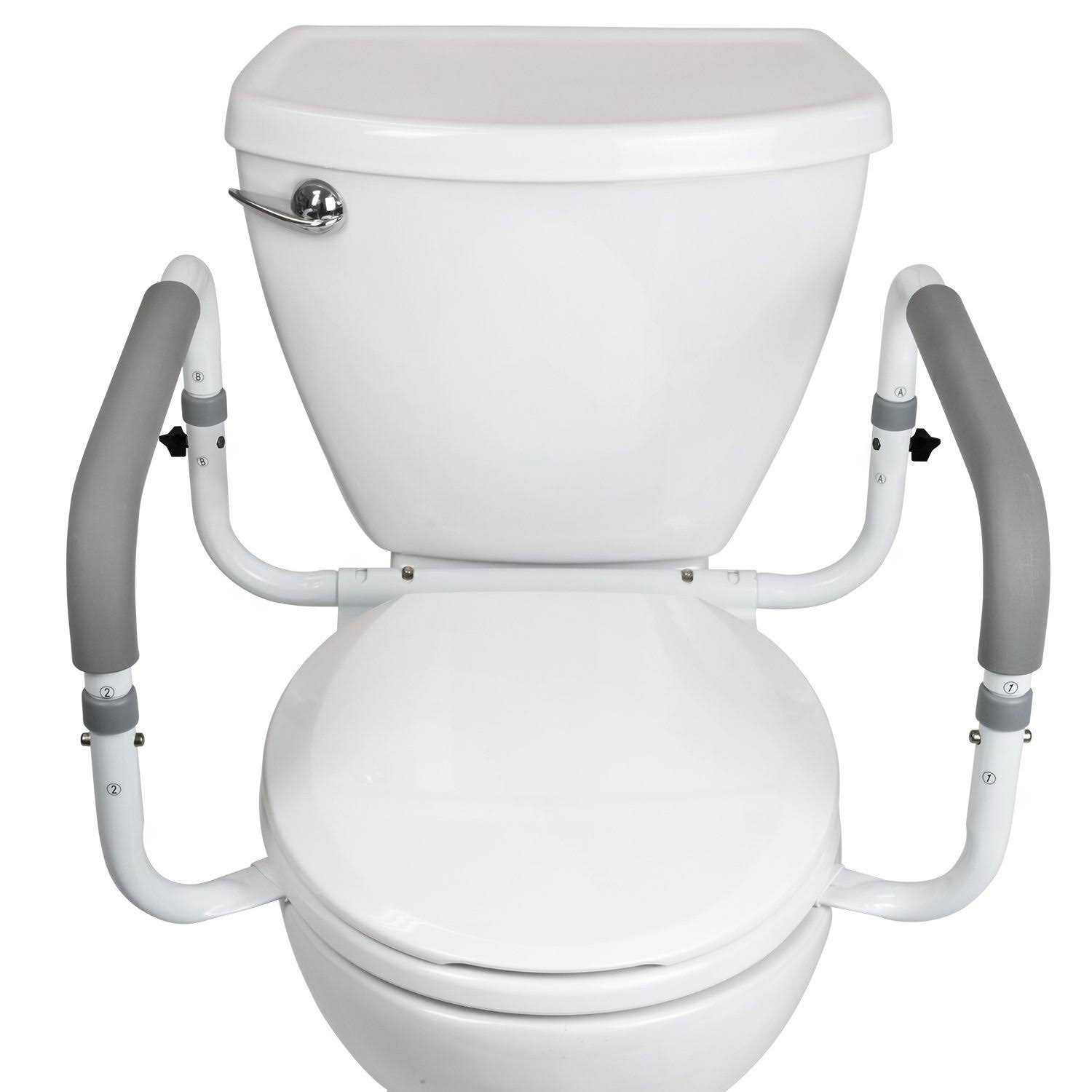 Vive Toilet Safety Rail- Adjustable Grab Bar- Compact Support Frame with