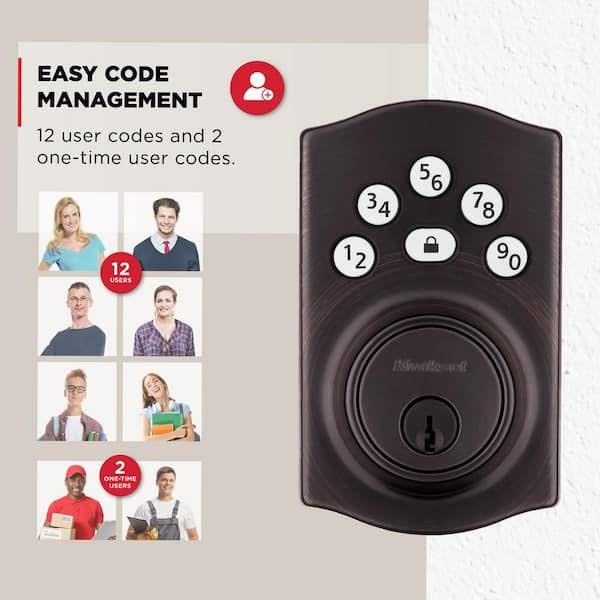 Kwikset Powerbolt Venetian Bronze Zinc Electronic Deadbolt