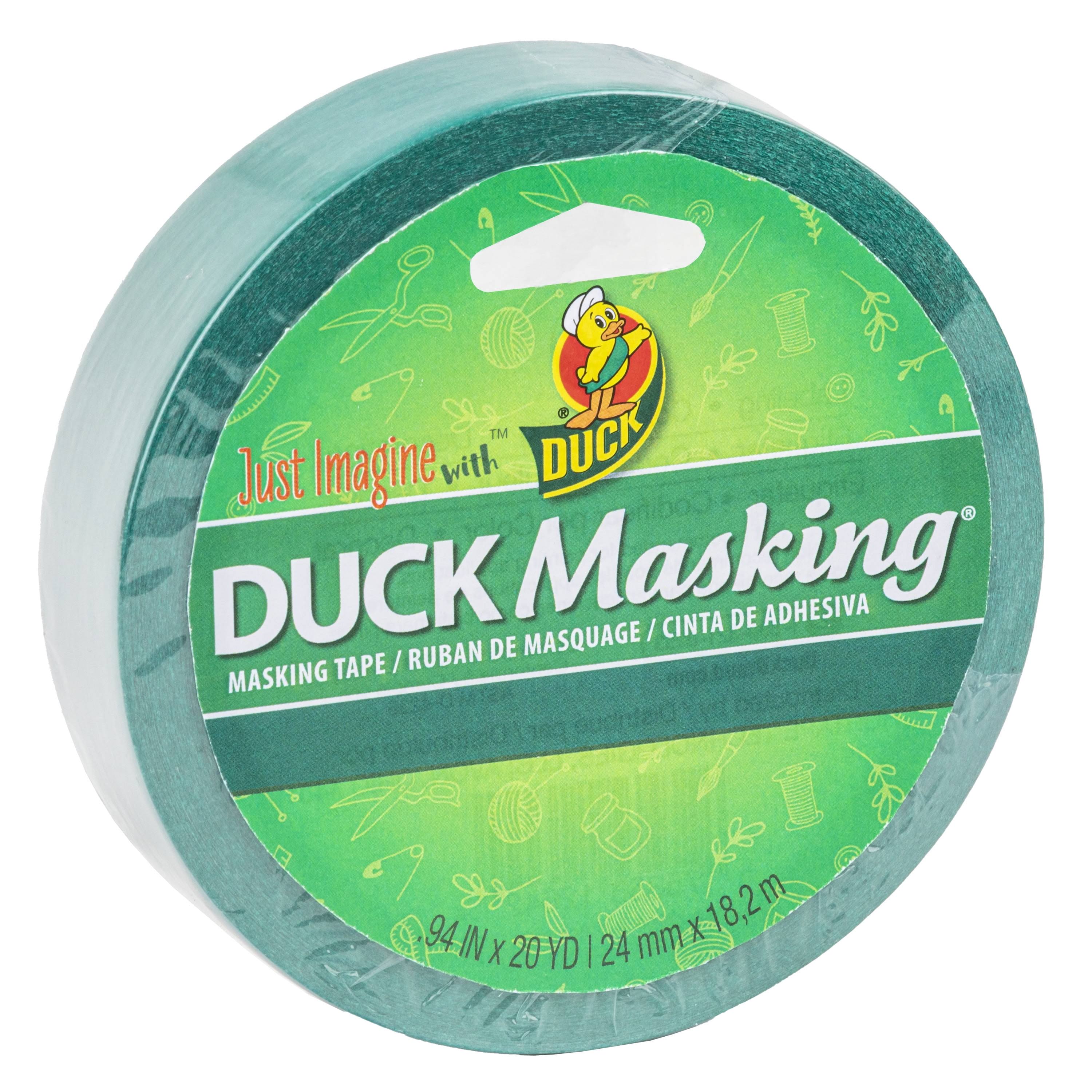 Duck Masking Color Masking Tape- Green, .94 in. x 20 yd. 242886