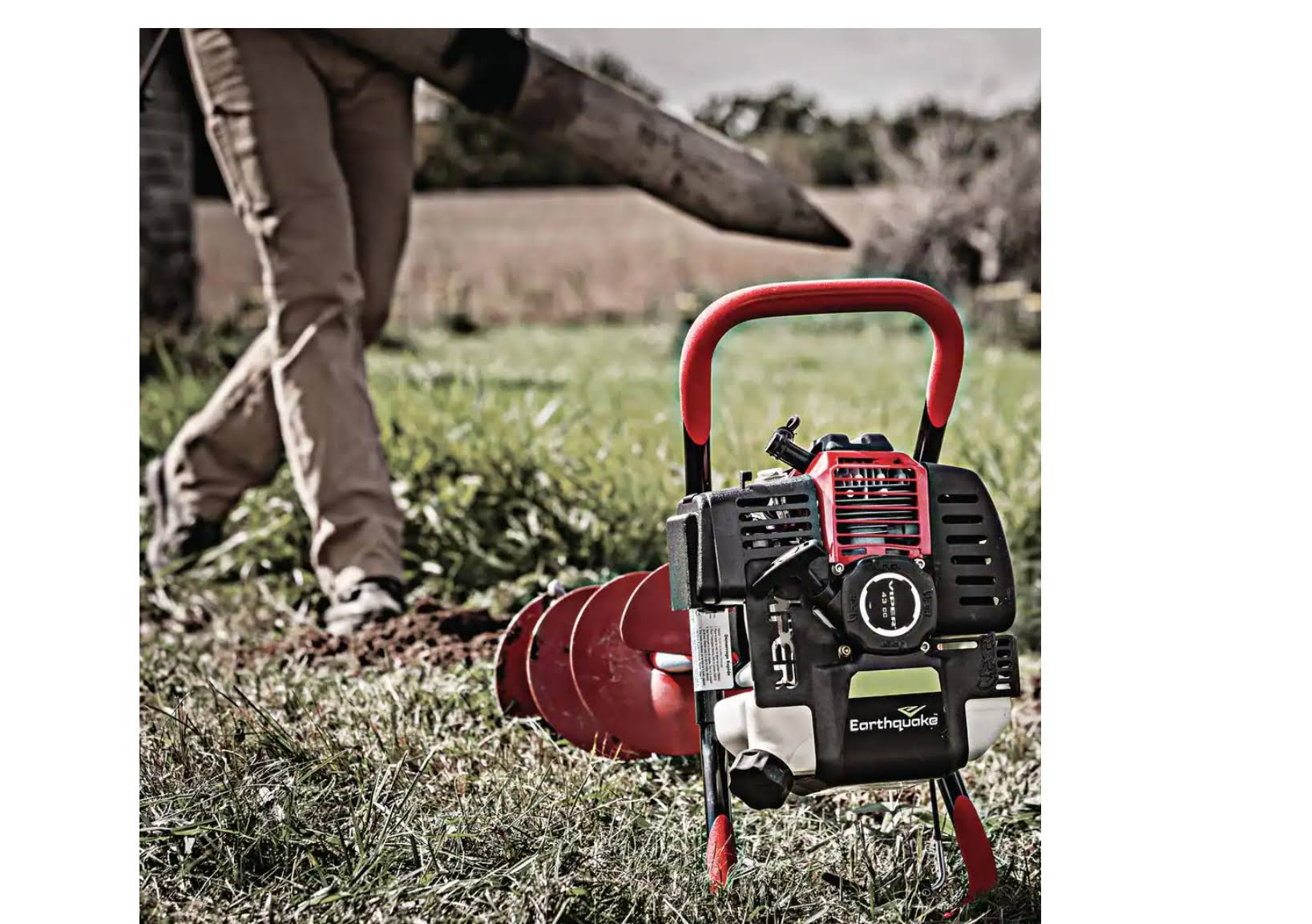 Earthquake 35064 43 CC Earth Auger Powerhead with 8 in. Auger Bit