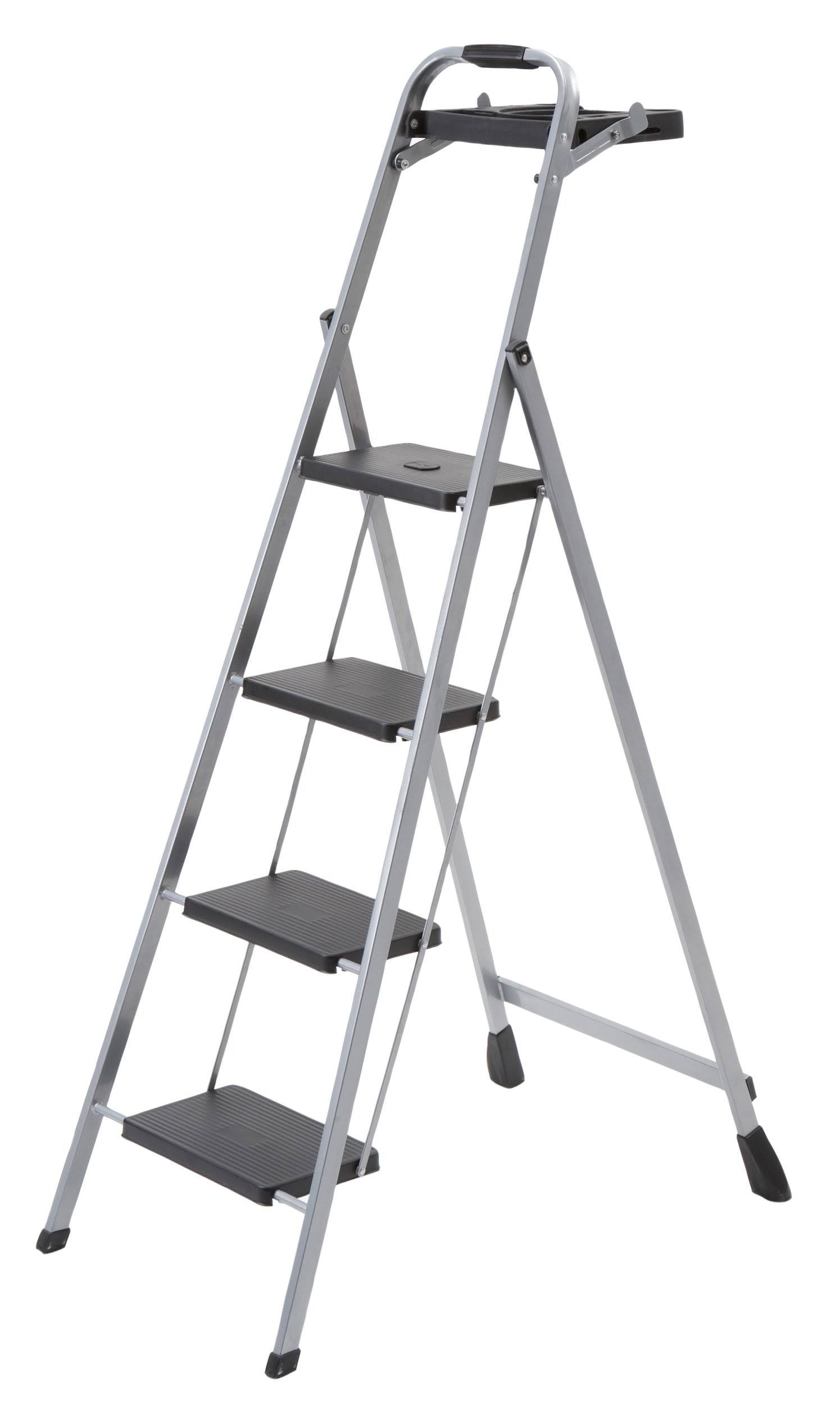 Skinny Mini 4-Step Steel Step Stool with Project Tray