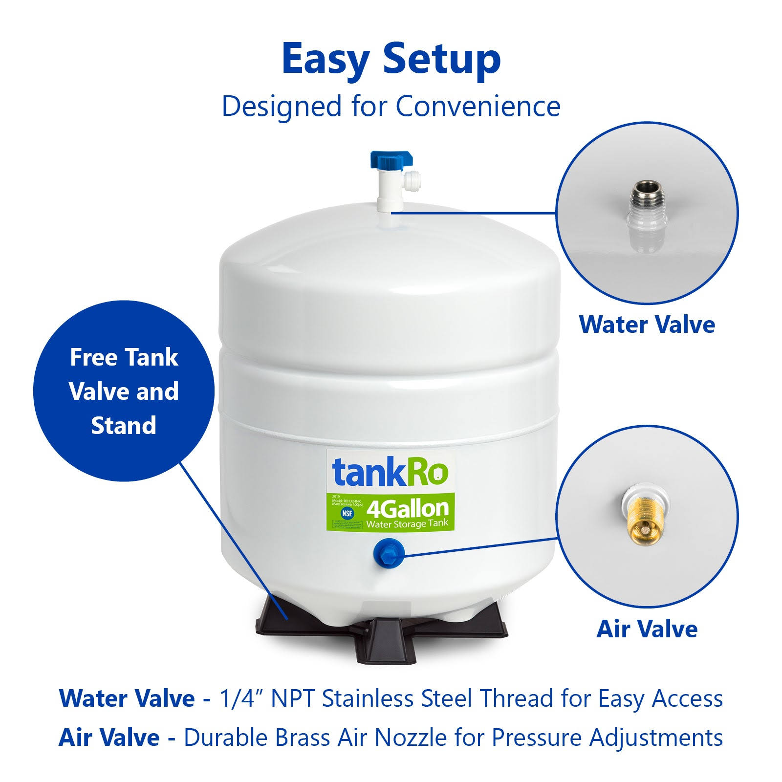 4.0-Gallon Reverse Osmosis RO Water Storage Tank by tankRO