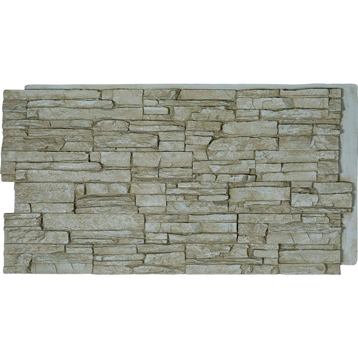 Canyon Ridge Stacked Stone Stonewall Faux Stone Siding Panel- Sandstone
