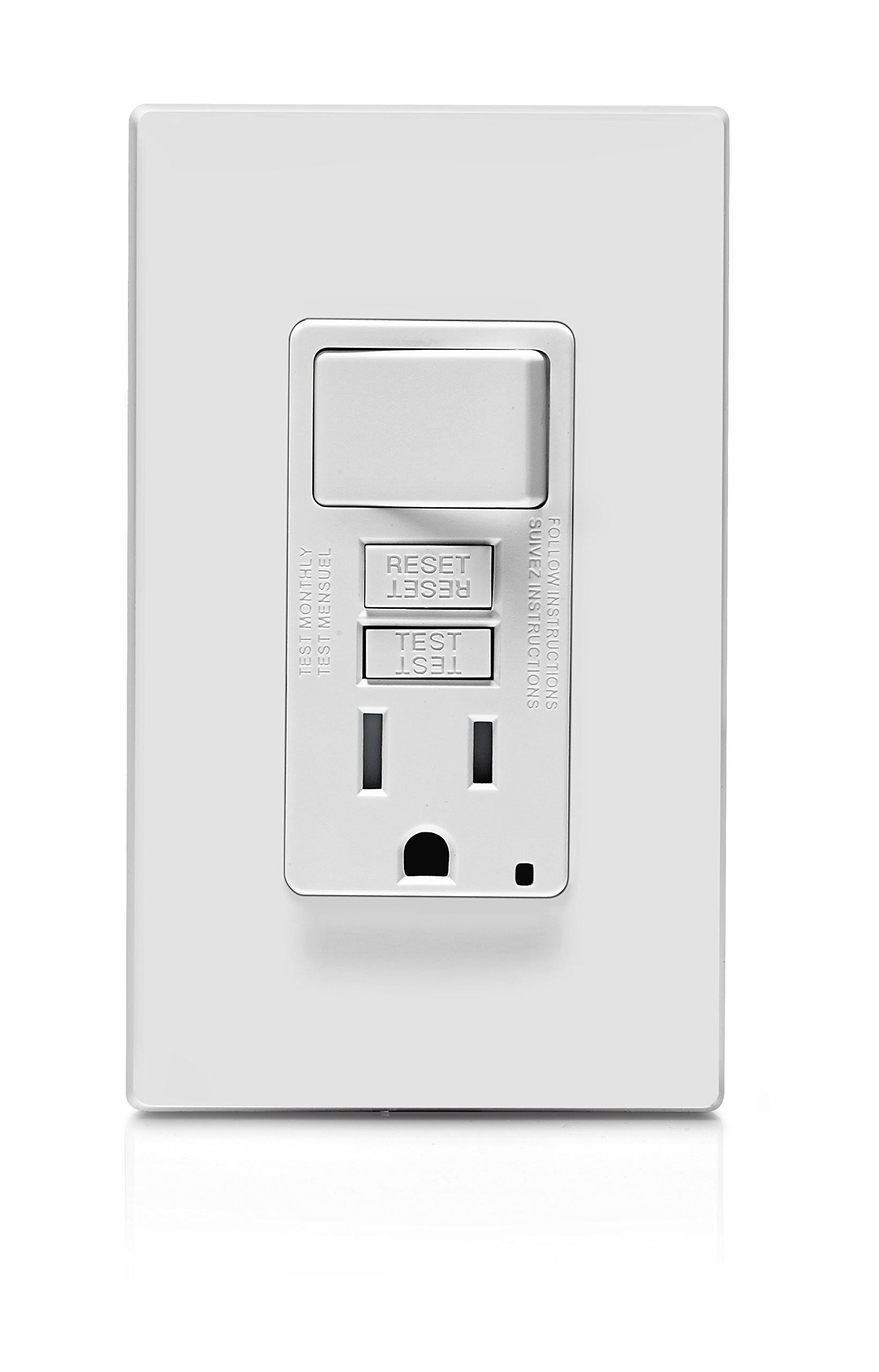 Leviton Switch & Tamper Resistant Self Test GFCI- White