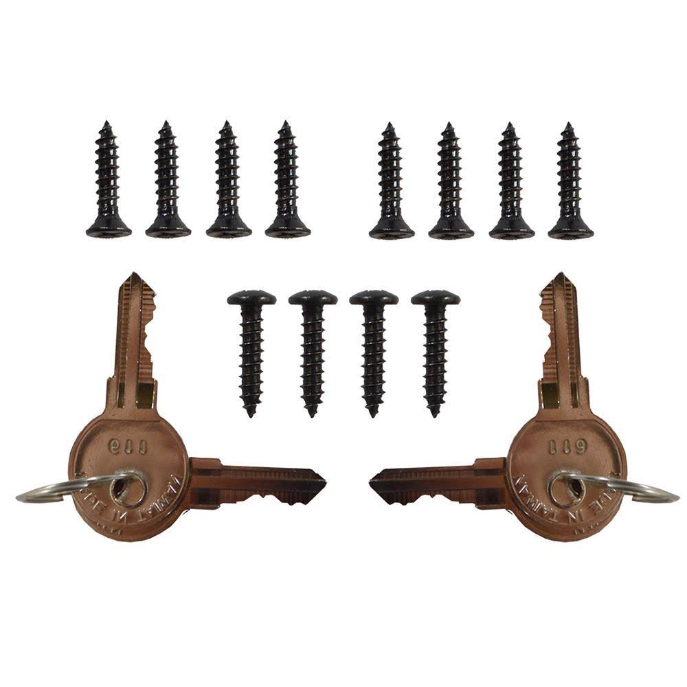 Black Nylon Polymer Keystone X2 External Gate Latch with External Access | Keyed Alike | KLX2-P2-BK-KA