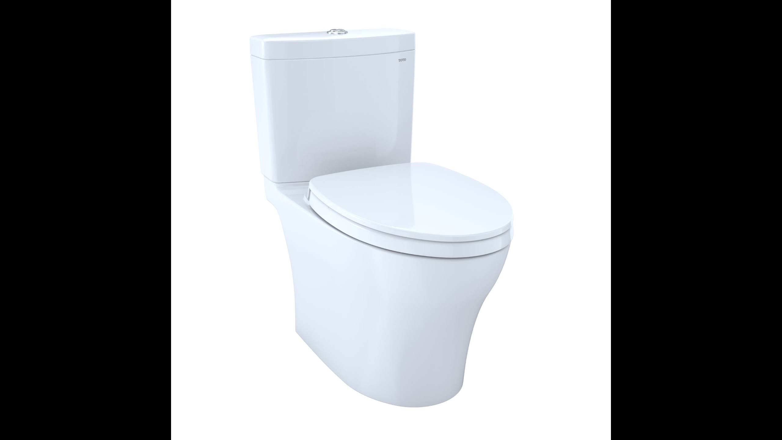 Toto CST446CEMGN#01 Aquia IV Two-Piece Elongated Dual Flush 1.28 and 0.9 GPF Skirted Toilet with CeFiONtect , Cotton White