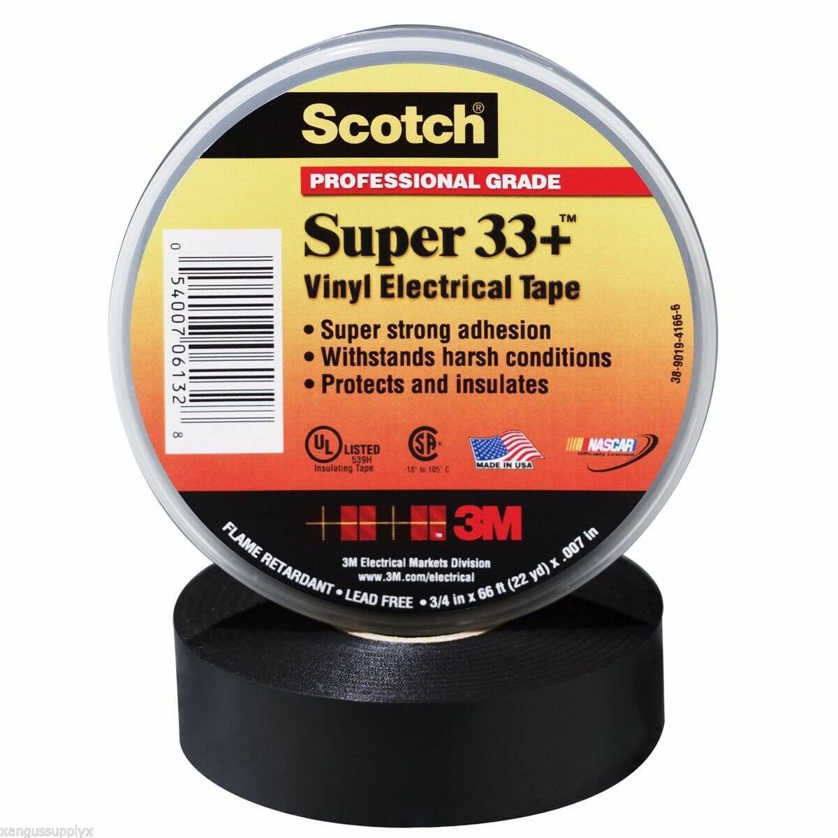 3M Scotch 33+ Super Vinyl Electrical Tape, 3/4