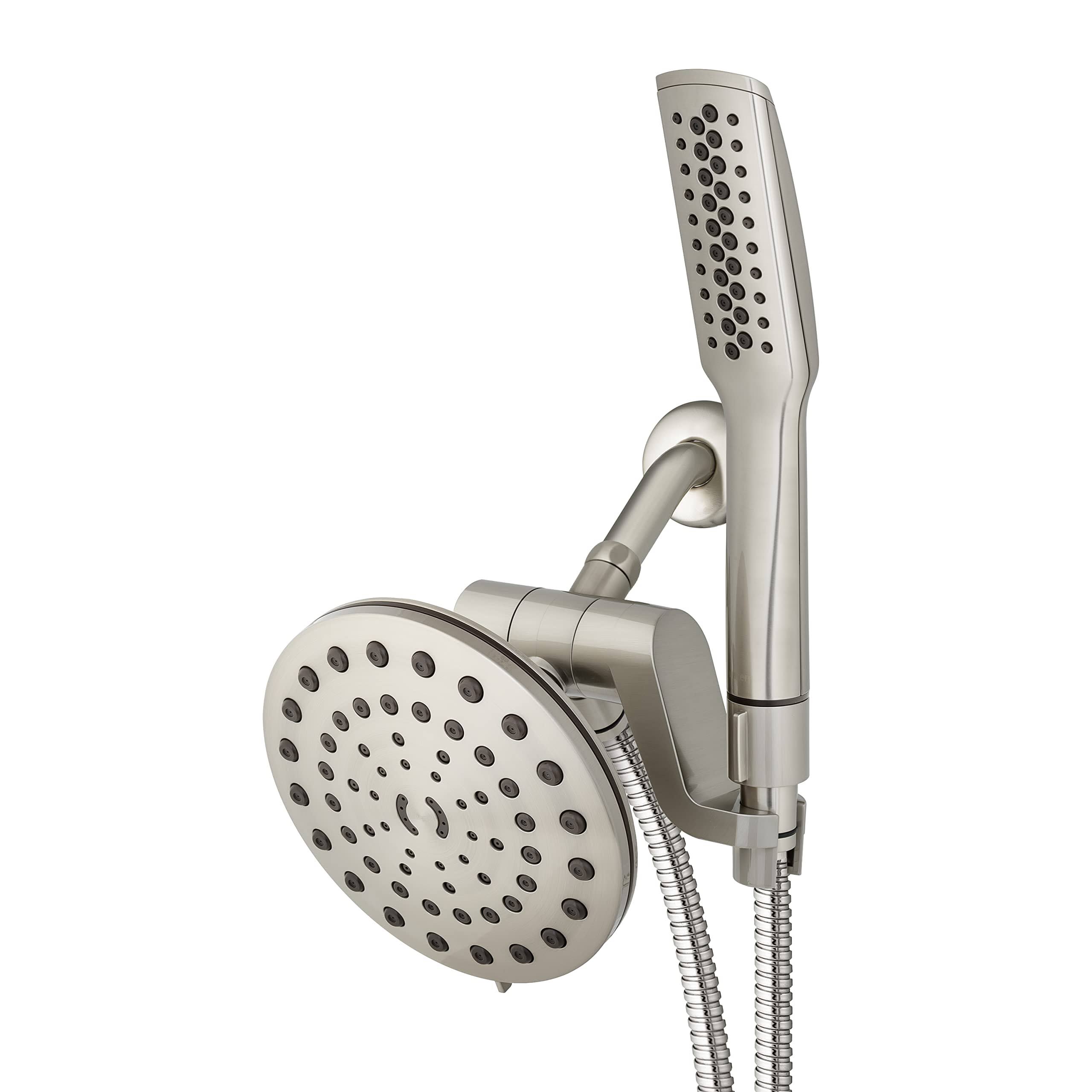 Waterpik High Pressure Pulsating Shower Wand and Rain Shower Head Combo with Extra-Long 8-Foot Metal Hose, HairWand Pulse Spa System 12 Spray Modes