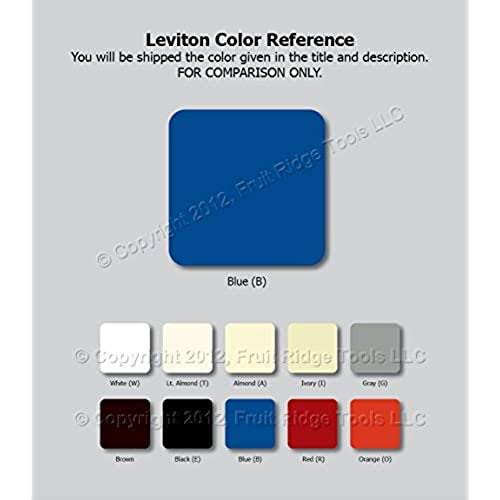 Leviton PJ8-BU 1-Gang Duplex Receptacle Wallplate, Midway size, Blue