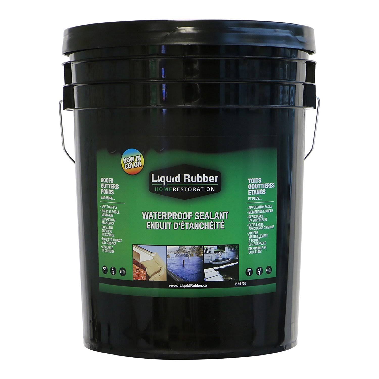 Liquid Rubber Waterproof Sealant- Original Black- 5 Gallon