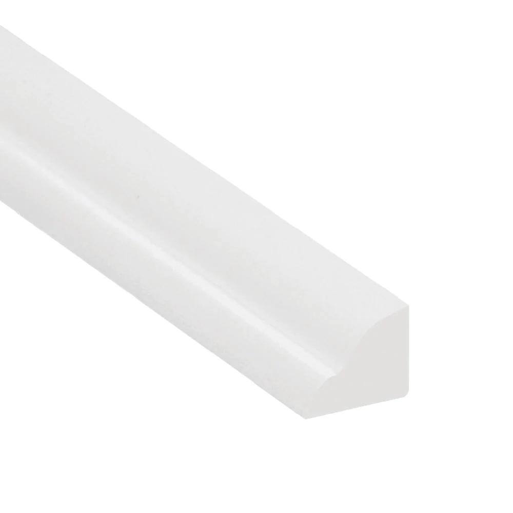 Royal Building Products 13/32-in x 1/2-in x 8-ft Finished PVC Bead Stainless Steel in White | L182258QR8