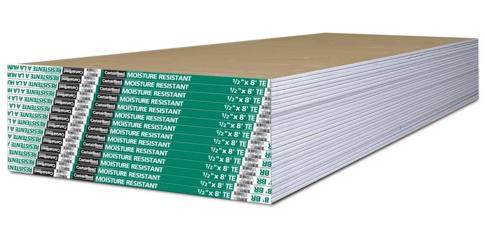 CertainTeed 1/2-in x 4-ft x 8-ft M2Tech Mold Resistant Moisture Resistant Regular Drywall Panel | 640353