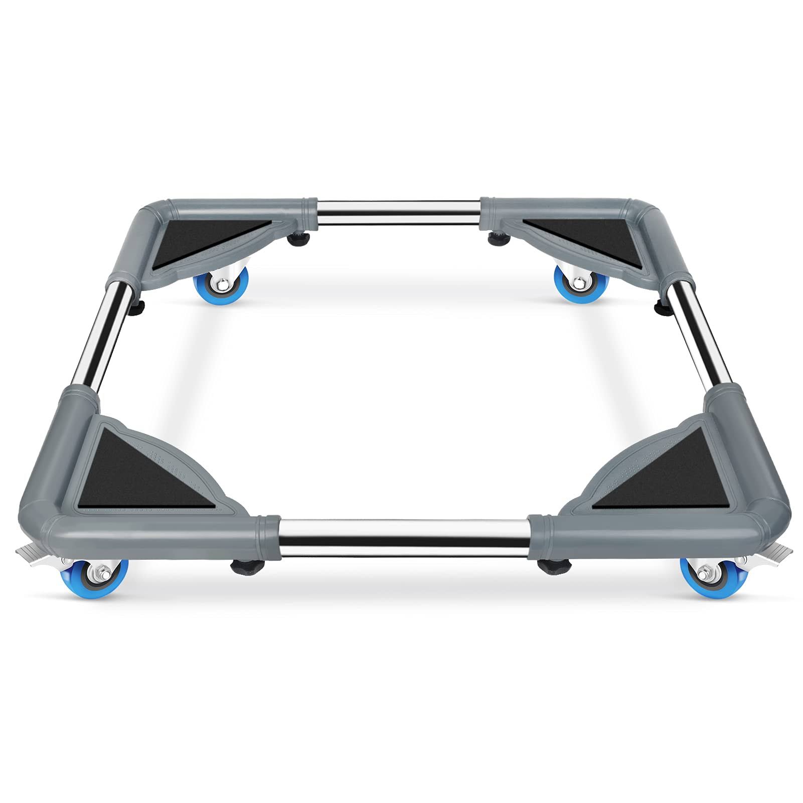 SPACECARE Mobile Roller with 4 Locking Wheels- Adjustable Furniture Dolly Washing Machine Stand Refrigerator Base Moving Cart- Mini Fridge Stand