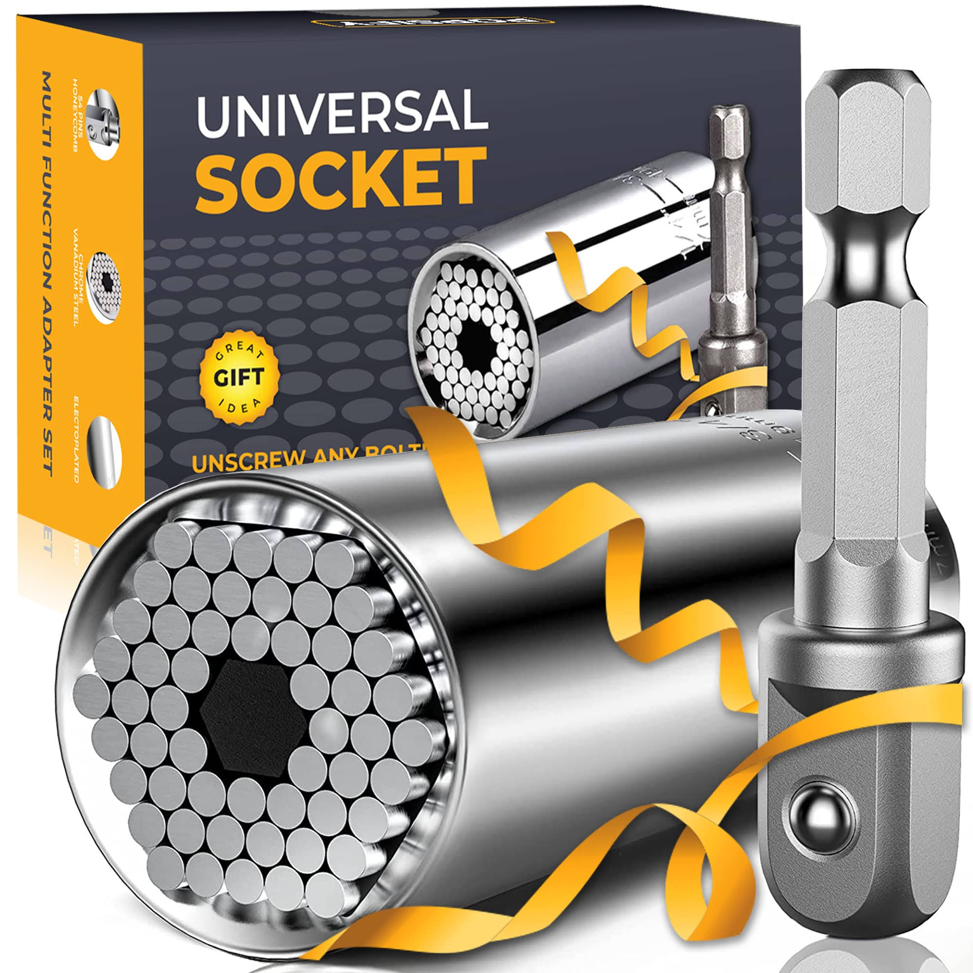 Popsify Universal Socket Tools Gifts for Men Dad Gifts Stocking Stuffers Mens Gifts Christmas Gifts for Men Him Dad Boyfriend Father Husband Mechanic