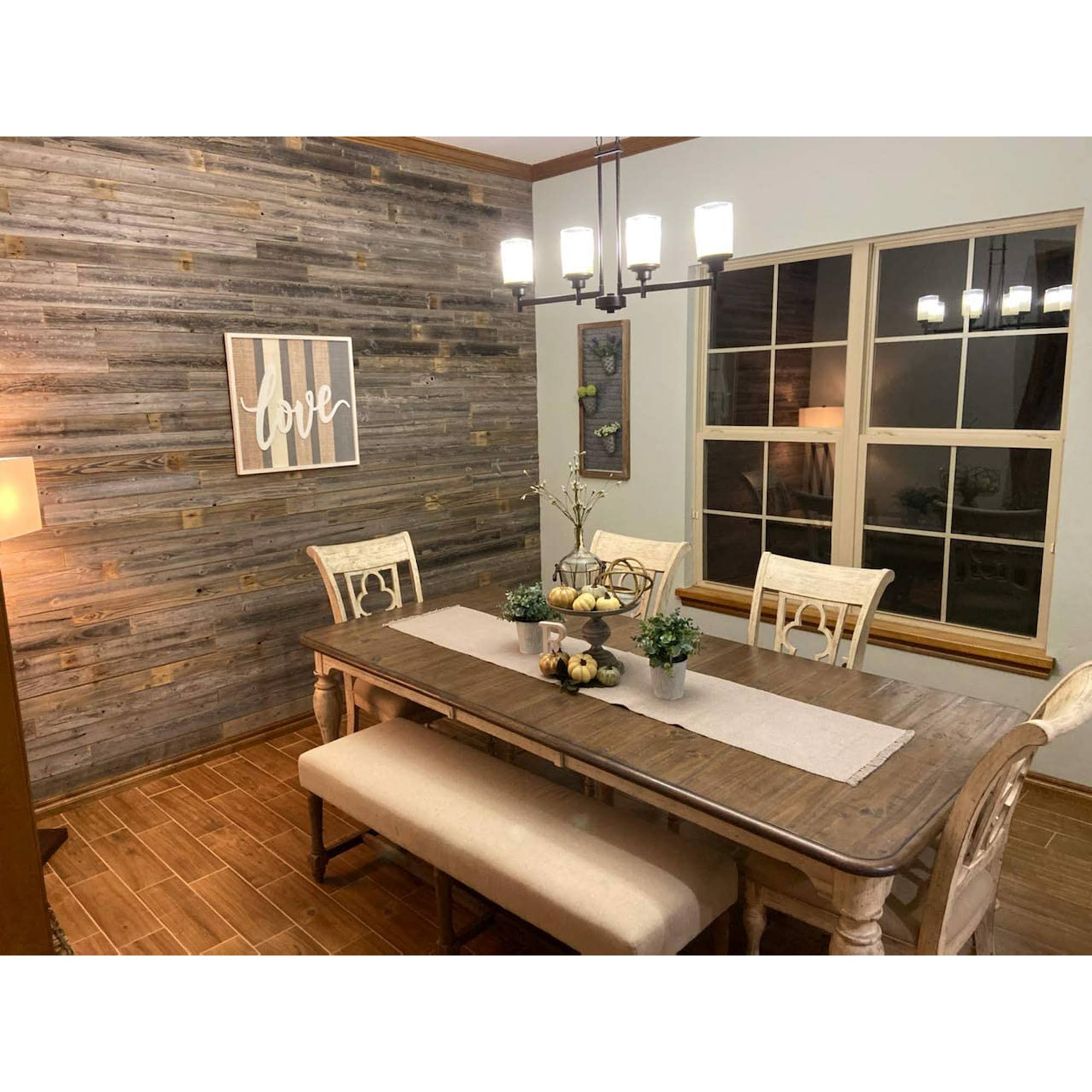 Rockin' Wood Reclaimed Barn Natural Wood paneling, Easy Nail Up Application
