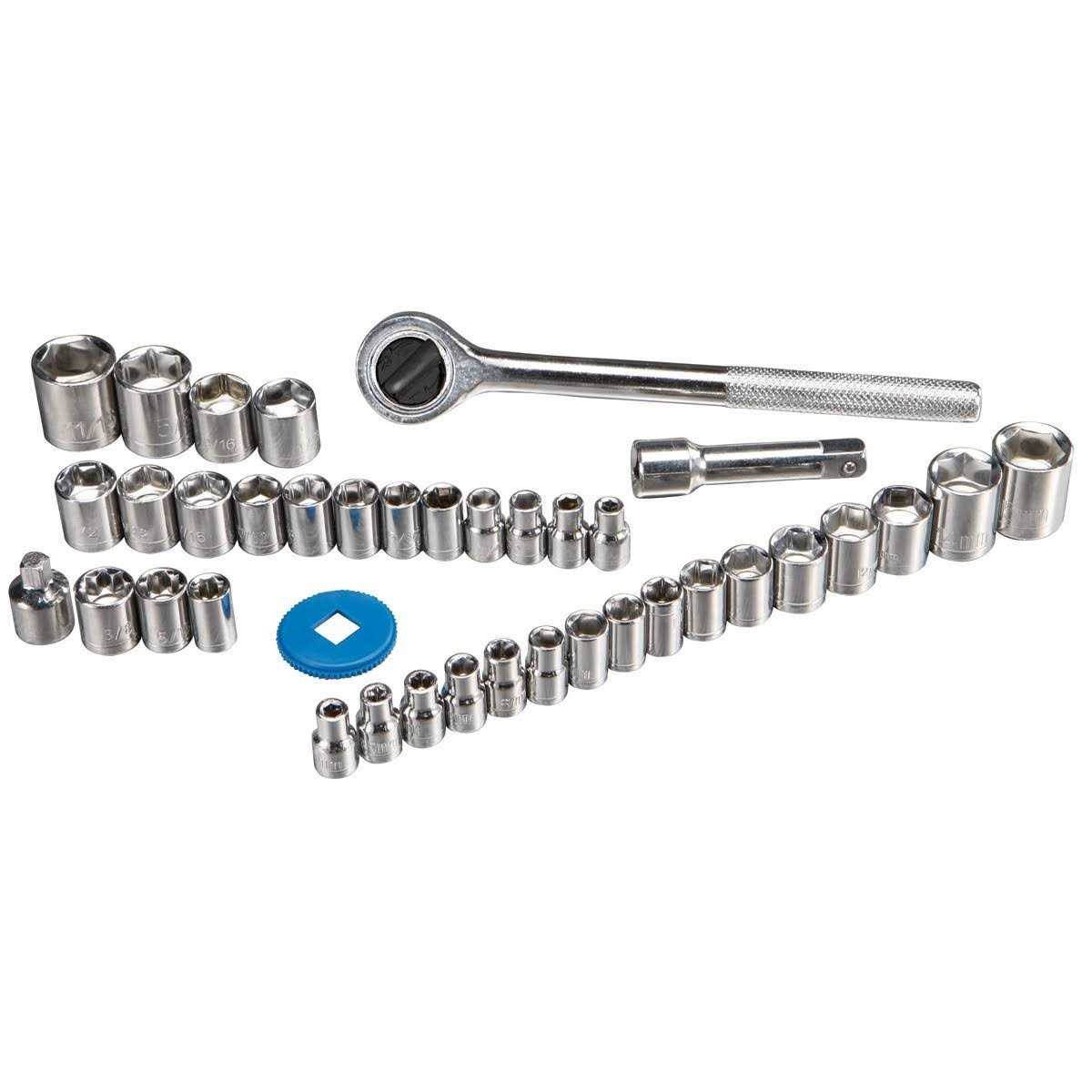 Pittsburgh 40 PC 3/8 in. 1/4 in. Drive SAE & Metric Socket Set