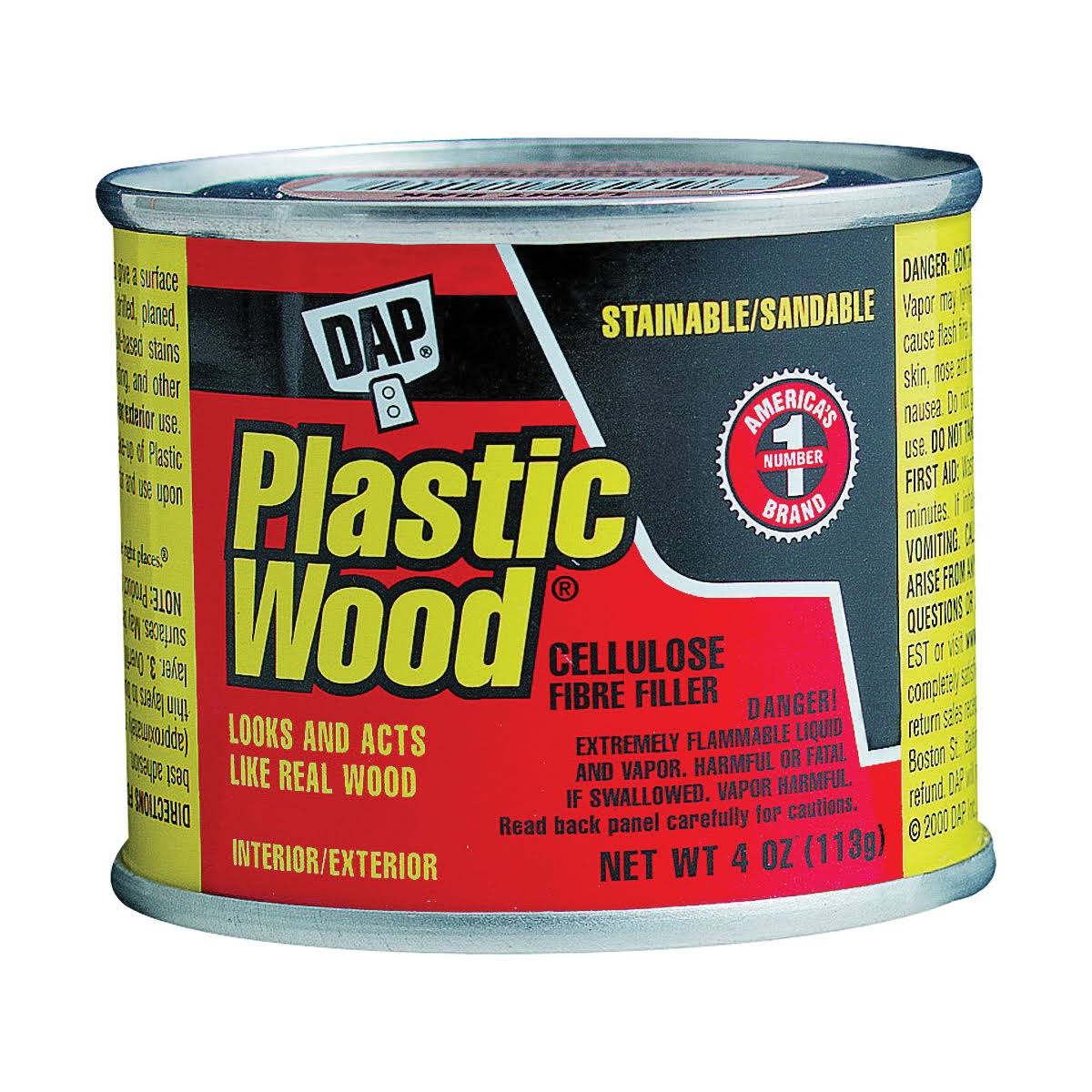 Dap 21434 4oz Plastic Wood Filler Walnut