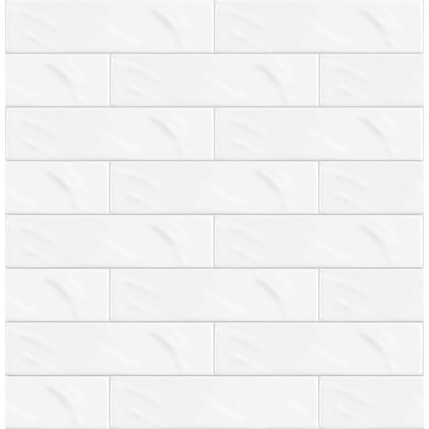 Satori Pearl White 3-in x 12-in Glossy Ceramic Wall Tile (0.24-sq. ft/ Piece)