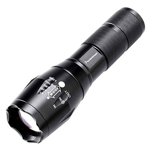 LED Tactical Flashlight Super Bright 2000 Lumen LED Flashlights Portable Outdoor Water Resistant Torch with 5 Light Modes(1Pack)