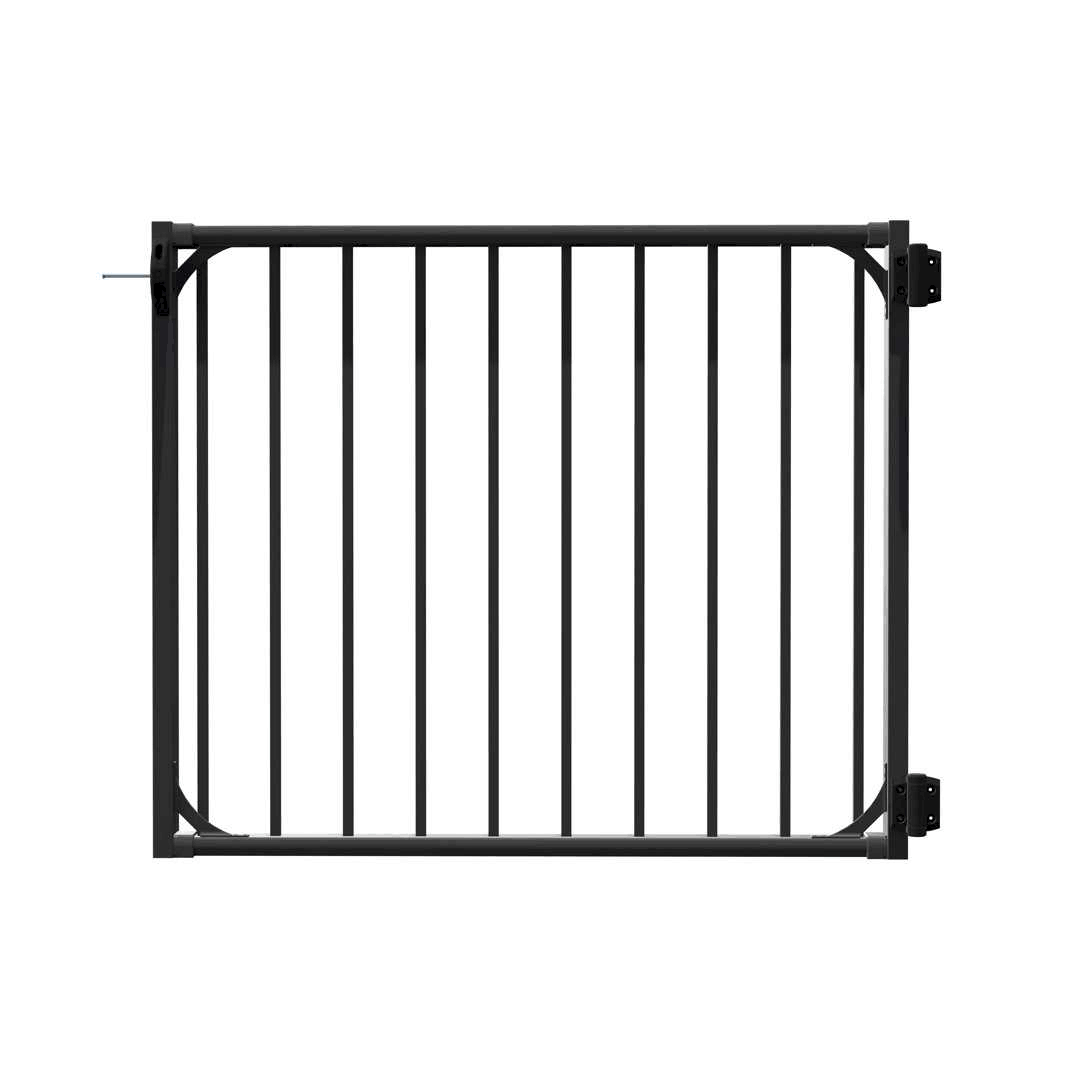 Deckorators 42 in. Textured Black Aluminum Rapid Rail Gate Kit 477677