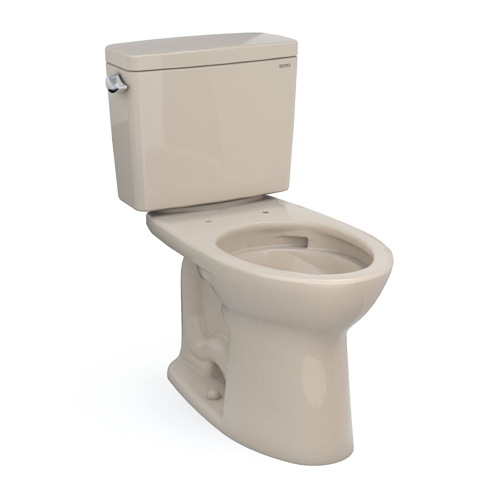 Toto CST776CEG#03 Drake Two-Piece Elongated 1.28 GPF Tornado Flush Toilet with CeFiONtect , Bone