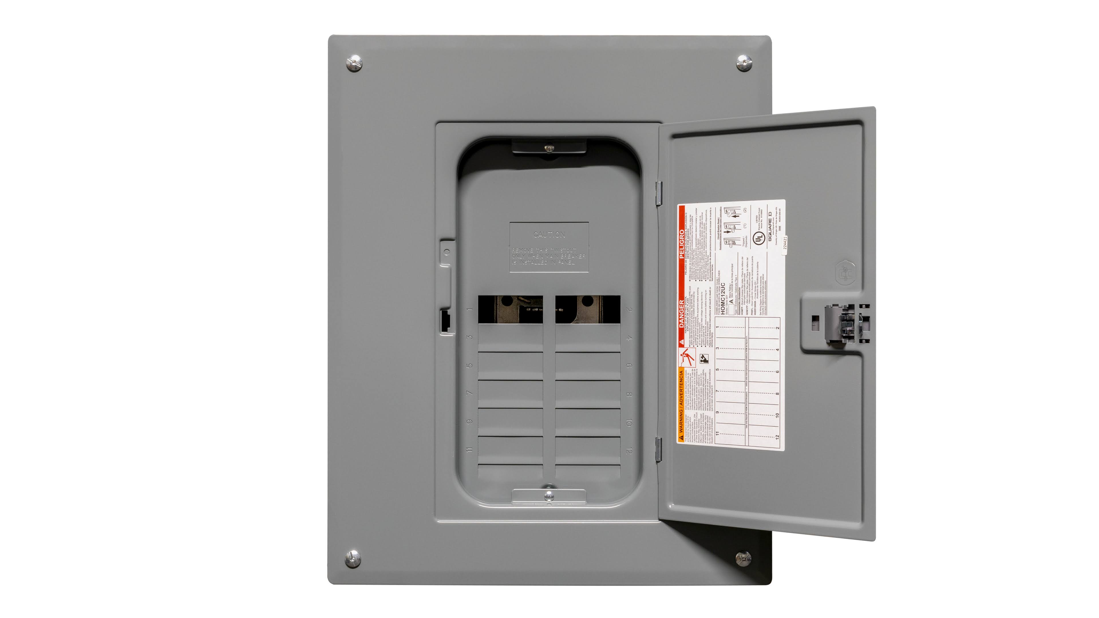 Square D Hom1224l125pgcvp Homeline Main Lug Plug-On Neutral Load Center, 125A