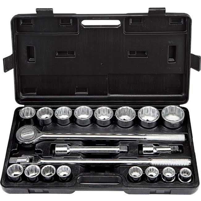 Pittsburgh 3/4 in. Drive Metric Jumbo Heavy Duty Socket Set 20 Piece