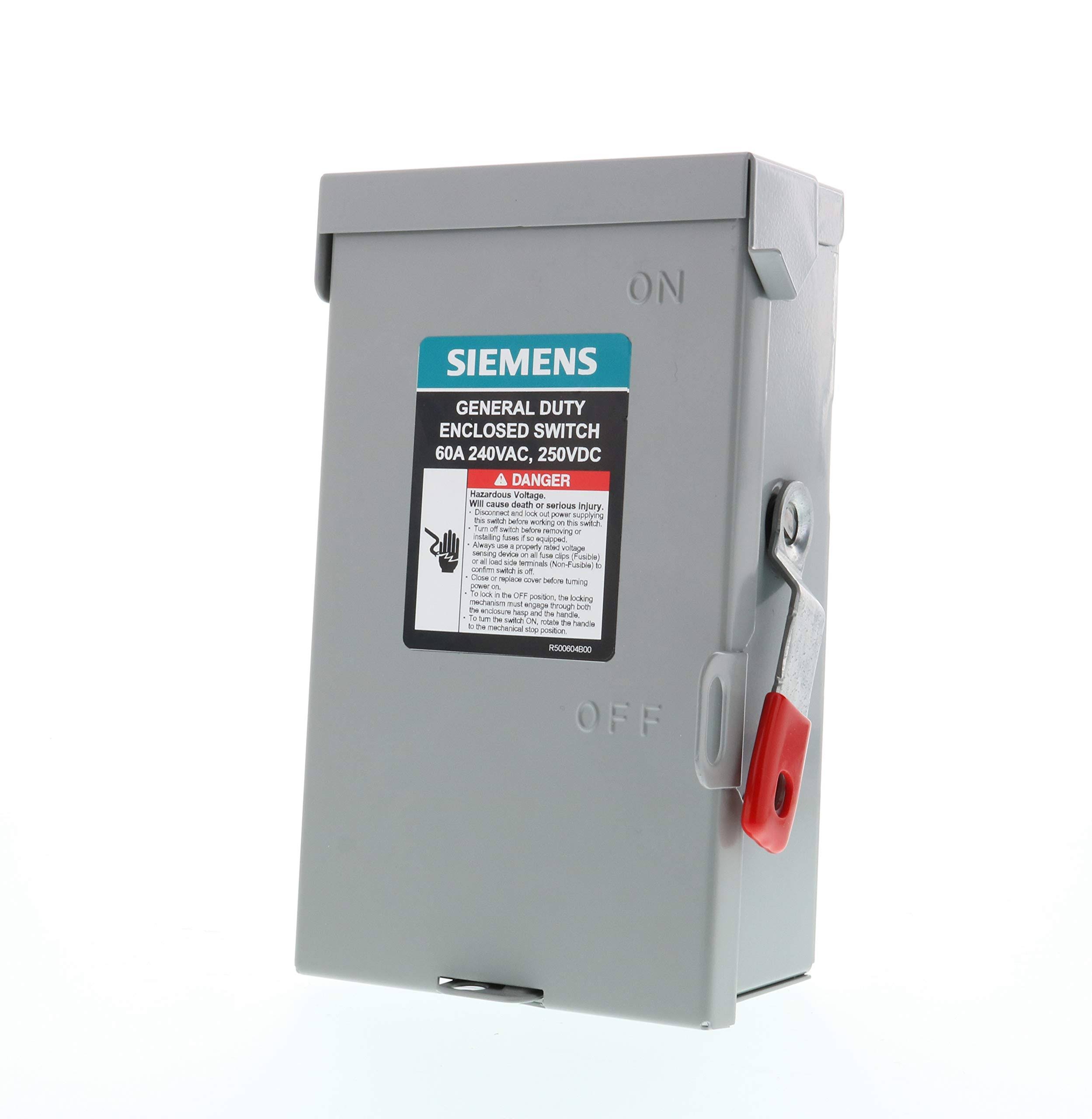 Siemens LNF222RA Safety Switch, General Duty, 2 Phase