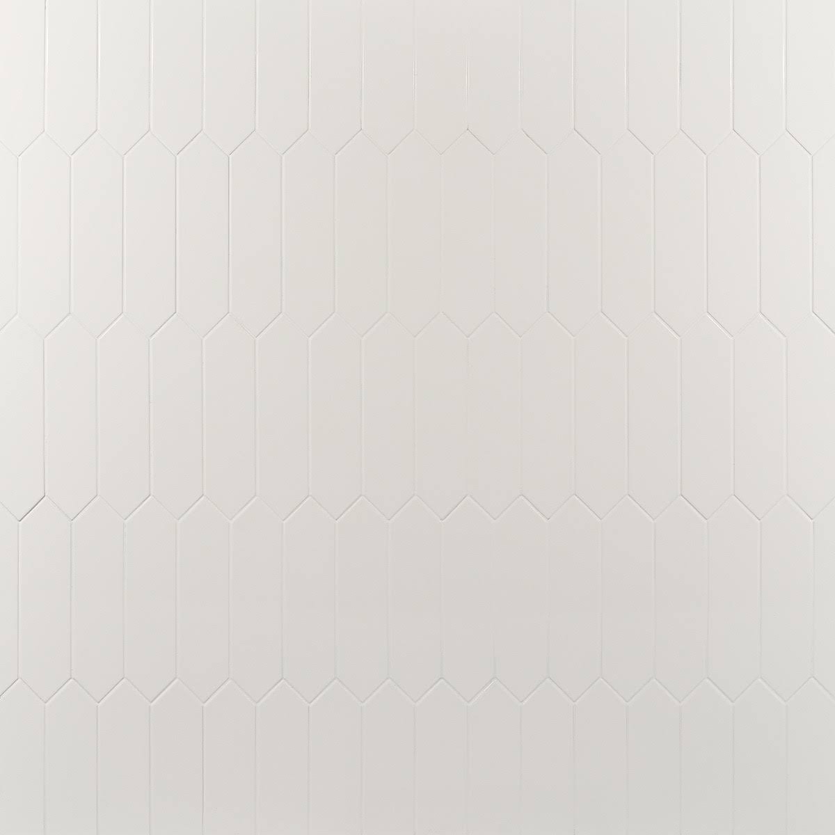 Ivy Hill Tile Saloni White 2.95 in. x 11.81 in. Polished Ceramic Wall Tile (5.91 Sq. ft./Case)