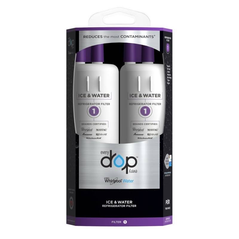 EveryDrop EDR1RXD2 Whirlpool Refrigerator Water Filter Pack of 2
